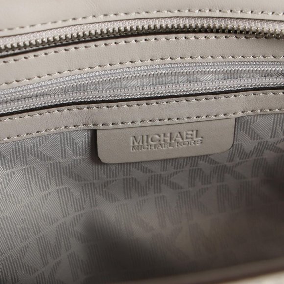 MICHAEL KORS SELMA STUD QUILTED SATCHEL GREY TOTE - Picture 7 of 8